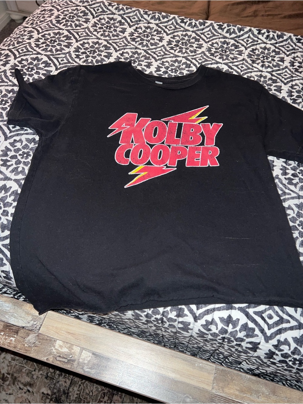 Next Level Apparel Black Tee Kolby Cooper band tee -cropped